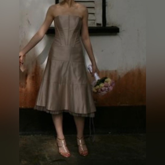 Nwot BCBGMAXAZRIA Corset Strapless Dress with Petticoat size 4 - Picture 3 of 8